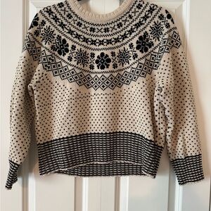 The Great Snow Day Fair Isle Sweater NWOT Size L